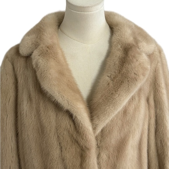 VINTAGE Fur Coat STUNNING Luxurious 3/4 Soft Size M Cocktail Party Winter Warm - Picture 4 of 15